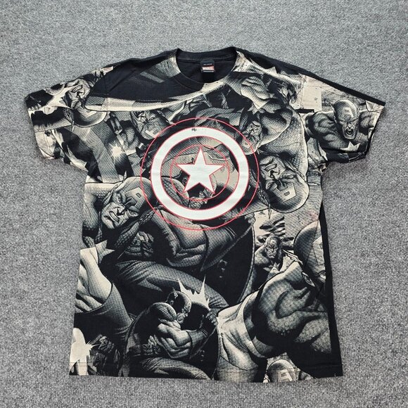 Marvel Tshirt Mens Medium Captain America Iron Man Dr Strange Bundle Lot of 2 - Picture 2 of 9